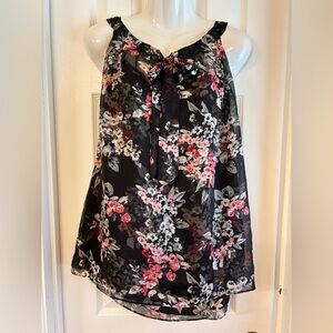 White House Black Market Floral Blouse size 14 used